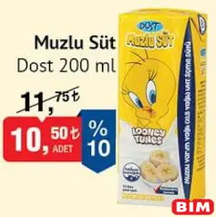 DOST MUZLU SÜT 200 ML